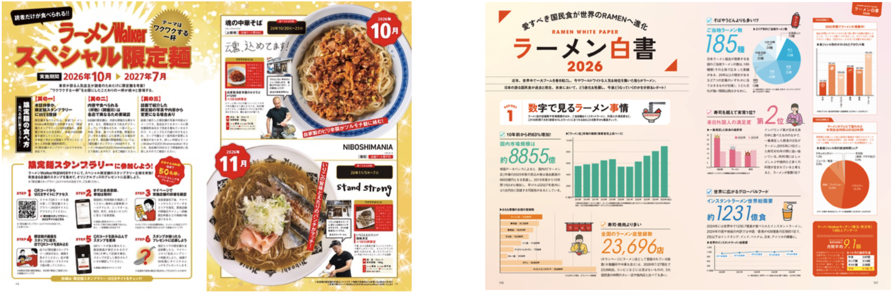 ラーメン情報誌 全国実売ナンバーワン※『ラーメンWalker2027』全国14版を8月18日より順次刊行